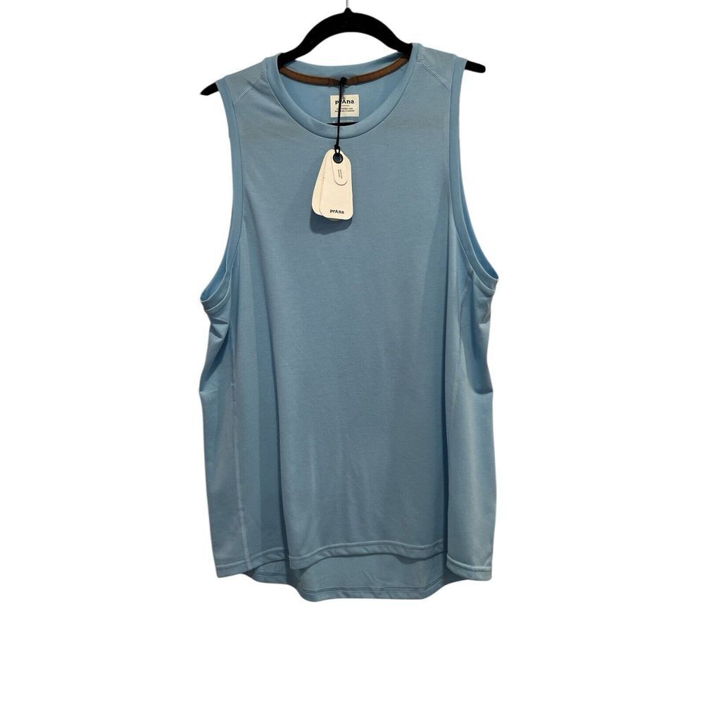 Mens Mission Trails PrAna Mens Tank Top Shirt‎ Size Small Blue NWT